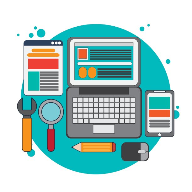 数字营销在白色背景图片下载