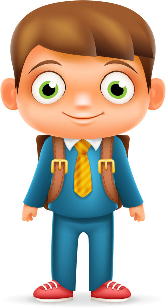 现实学校男孩儿童卡通教育图片下载