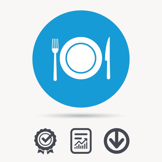 餐叉和刀图标餐具标志图片下载