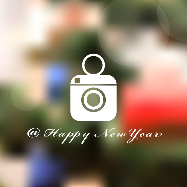 冬天圣诞节模糊辉光雪花图片下载