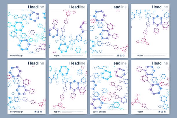 科学的宣传册设计模板传单图片下载
