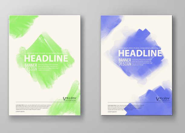 抽象背景与水彩元素图片下载