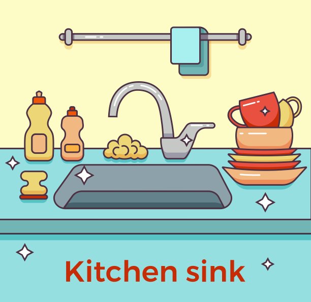 厨房水槽和厨具图片下载