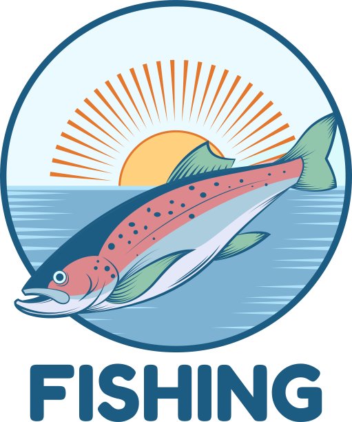 钓鳟鱼的横幅图片下载