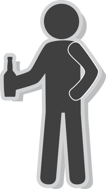 黑白两色的人物剪影图片下载