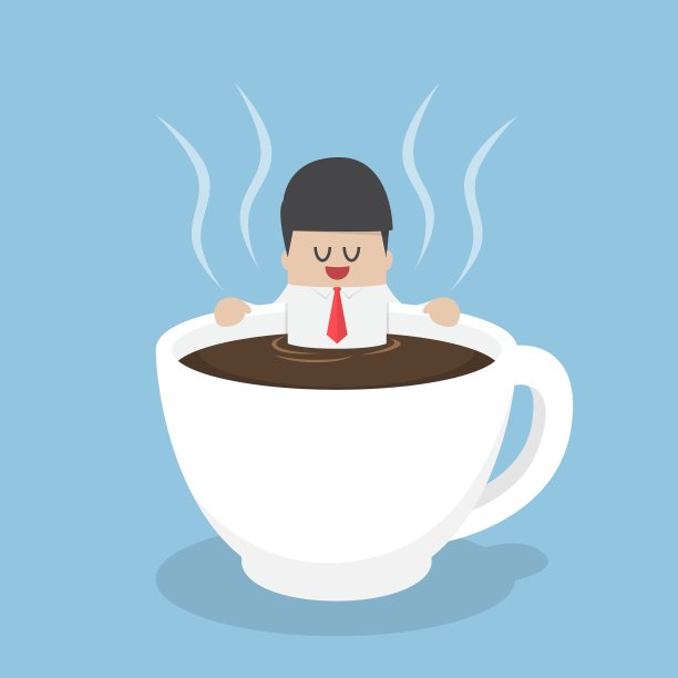 正在喝咖啡的商人图片下载