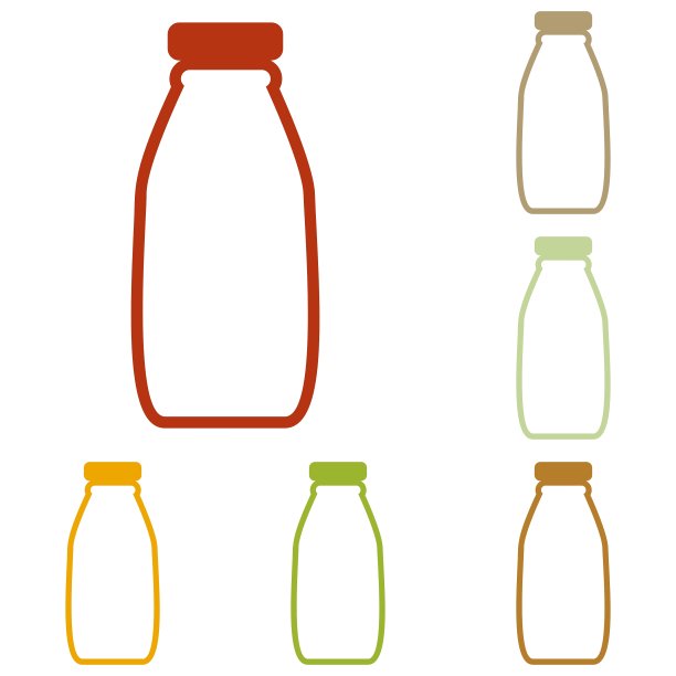 牛奶瓶签图片下载