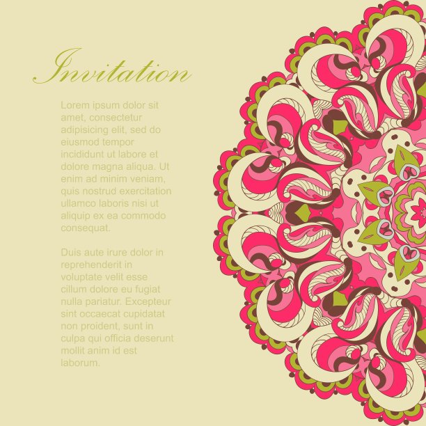 美丽的粉红色阿拉伯花边图案背景图片下载