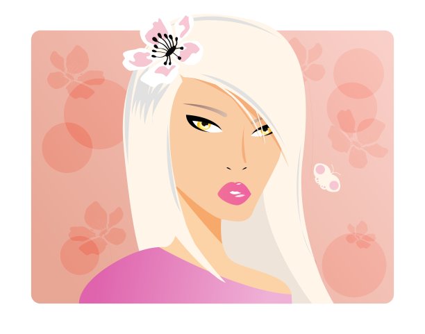 一个美丽女孩的肖像图片下载