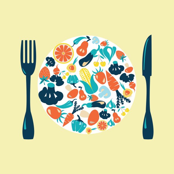 健康食品图标设置蔬菜图片下载