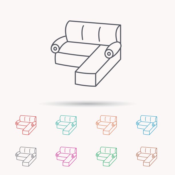 角落沙发图标舒适的沙发标志图片下载