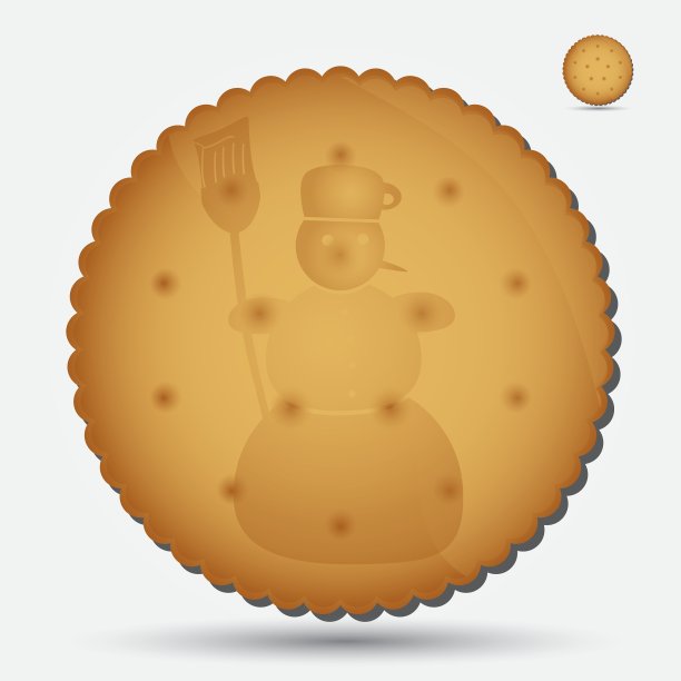 圣诞棕色饼干雪人象征eps10图片下载