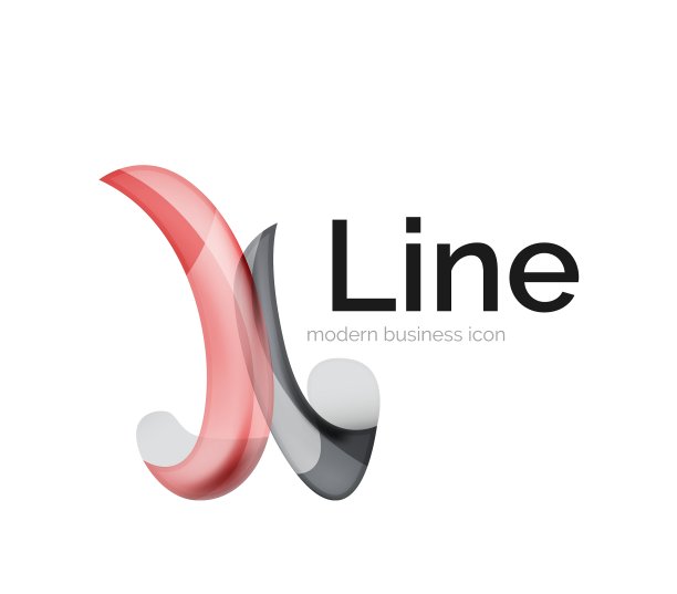 现代丝带标志图片下载