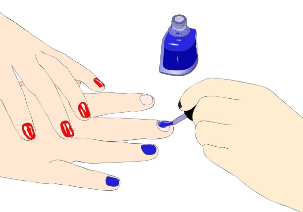 在美容院的指甲油证明图片下载