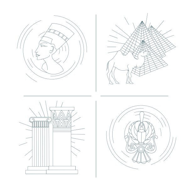 一组埃及的象征图片下载