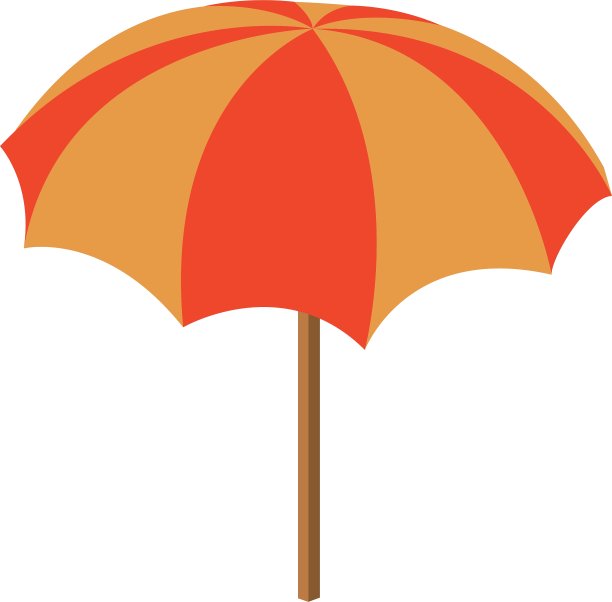 沙滩伞孤立图标设计图片下载