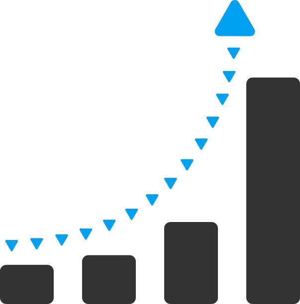 条形图正面趋势平坦符号图片下载