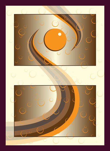 金橙水疗化妆品不干胶标签概念图片下载