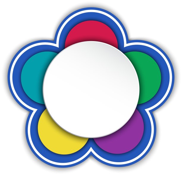 花的形状的框架贴纸图片下载