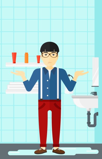 绝望的人站在漏水的水槽旁图片下载