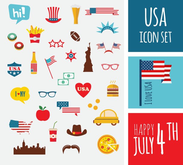 美国的设计元素图片下载