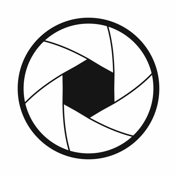 简约风格的相机快门光圈图标图片下载