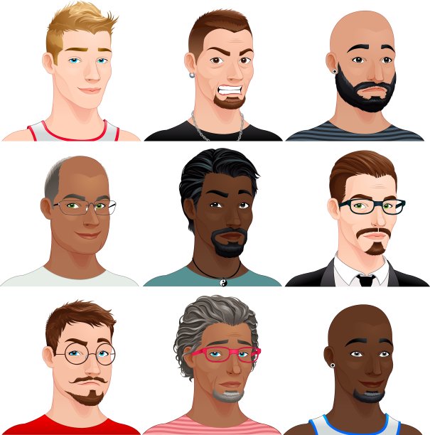 不同男性的化身图片下载