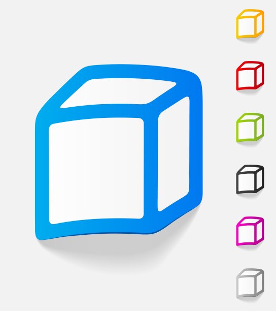 现实设计元素立方体图片下载