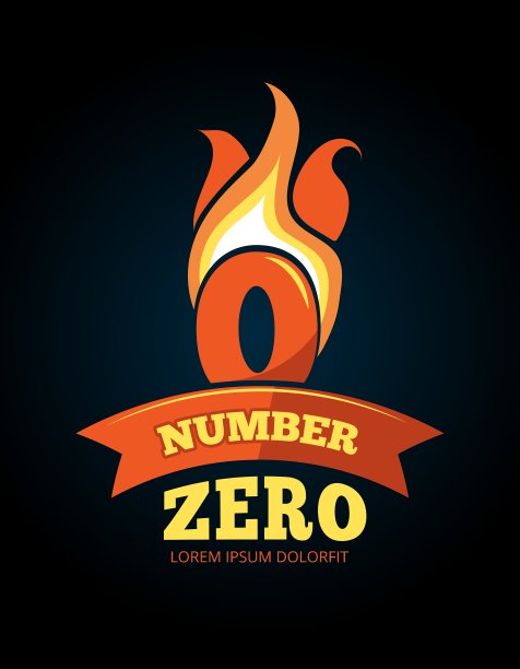 燃烧数字的图标集图片下载