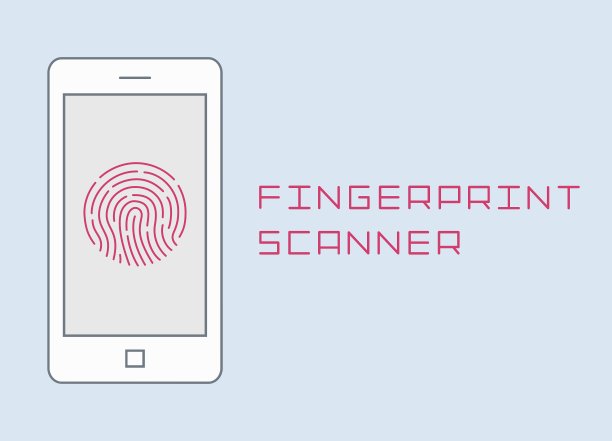 智能手机平板上的指纹扫描图片下载