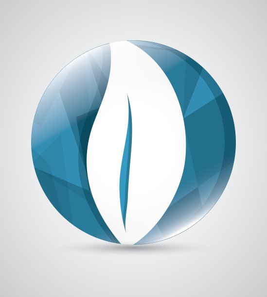 绿色设计叶子图标白色背景图形图片下载