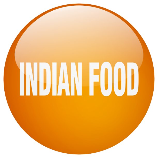 印度食品橙色圆形凝胶孤立按钮图片下载
