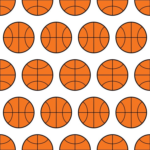 无缝图案的篮球运动球图片下载