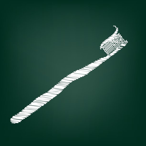 绿色板上的粉笔图标图片下载