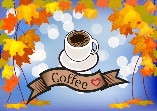 咖啡店设计元素图片下载