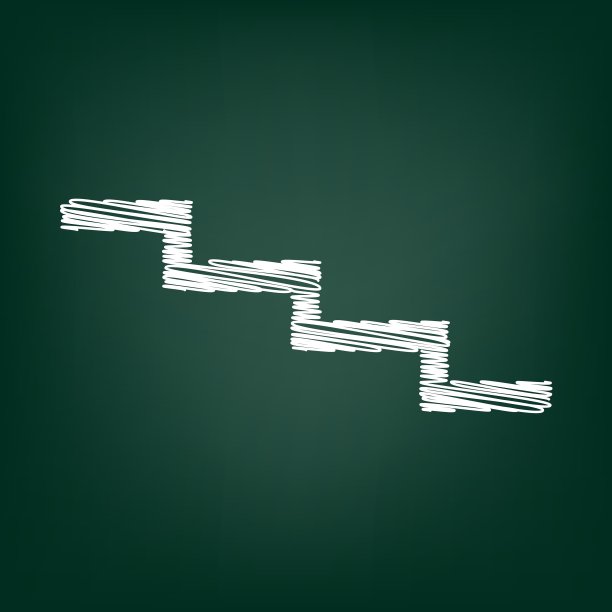 绿色板上的粉笔图标图片下载