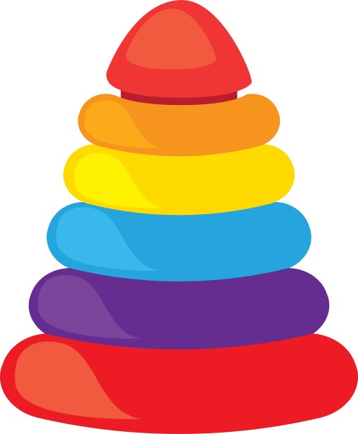 圆圈方块玩具图标图片下载