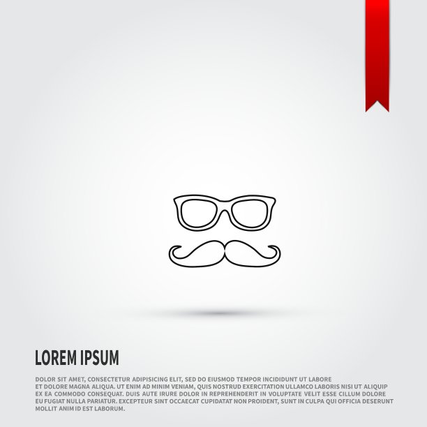 胡子和眼镜图标图片下载