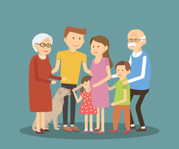 幸福的全家福图片下载