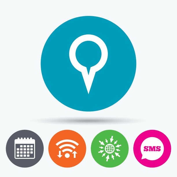 地图指针符号图标标记符号图片下载