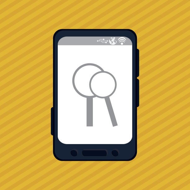 智能手机设计媒体图标扁平图片下载