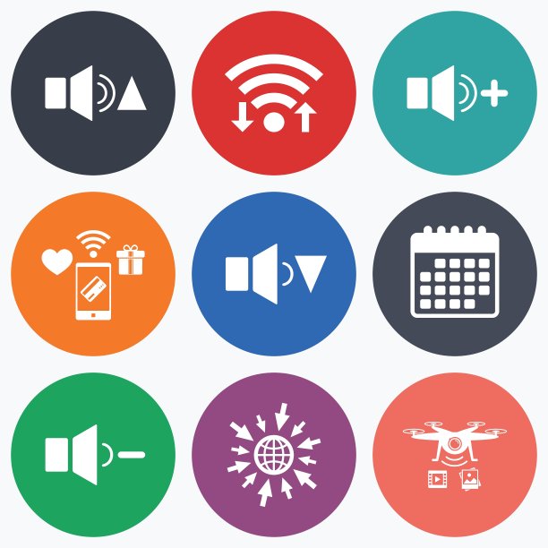 播放器控制图标声音更大和更安静图片下载