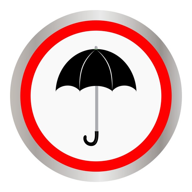 雨伞和雨滴的图标图片下载