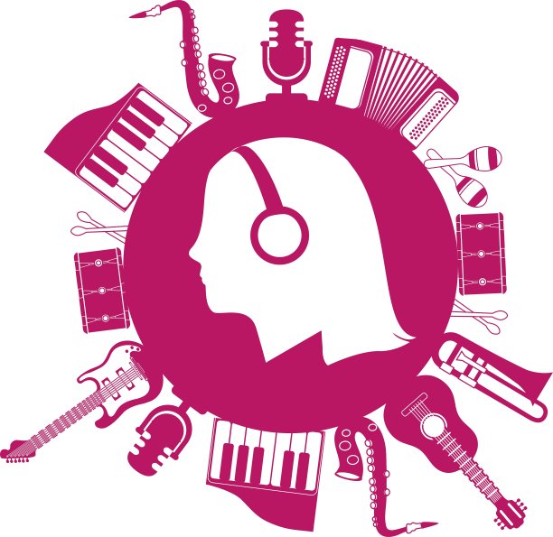 女人耳机里的音乐声音图片下载