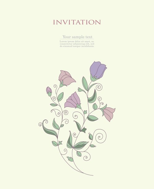 手花贺卡图片下载