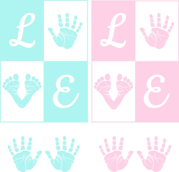 婴儿手印和脚印图片下载