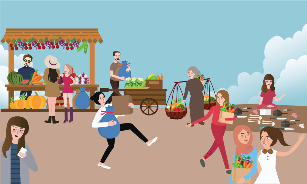 传统的公开市场活动让人忙碌图片下载