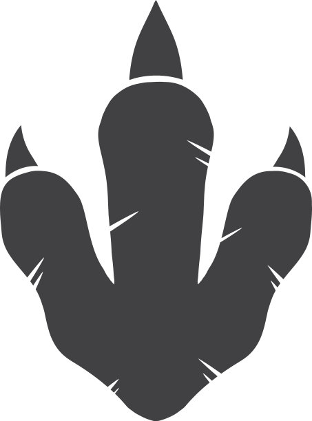 猛禽恐龙爪印标志图片下载