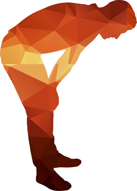 一个疲惫的人的剪影图片下载