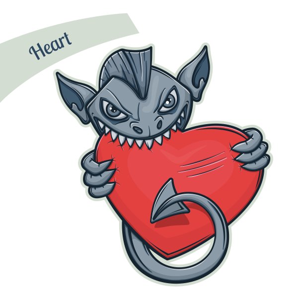 贴纸的心图片下载